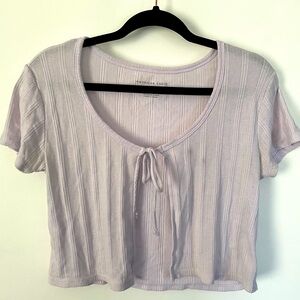 American Eagle tie front top